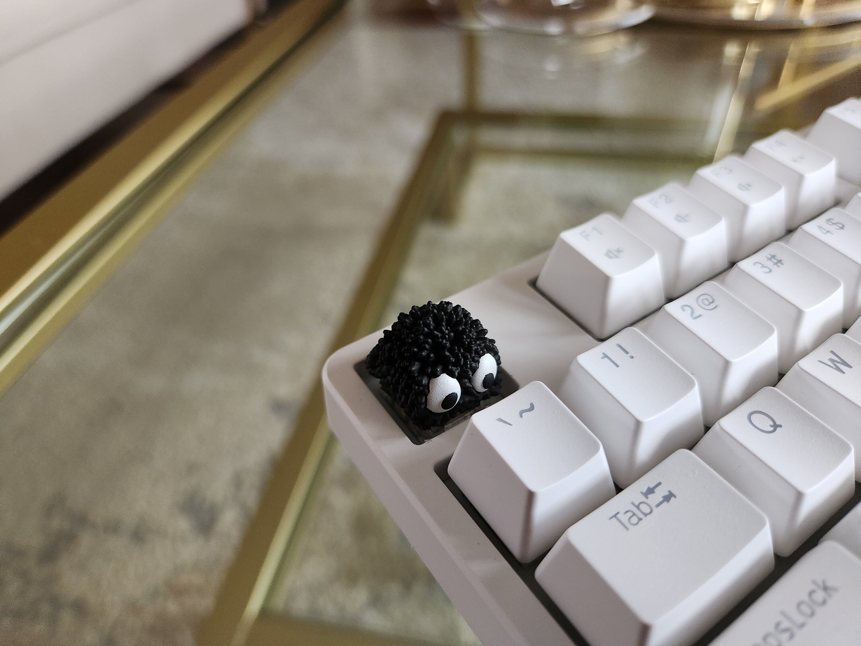 Hand-Painted Soot Sprite Artisan Keycap for mechanical keyboard