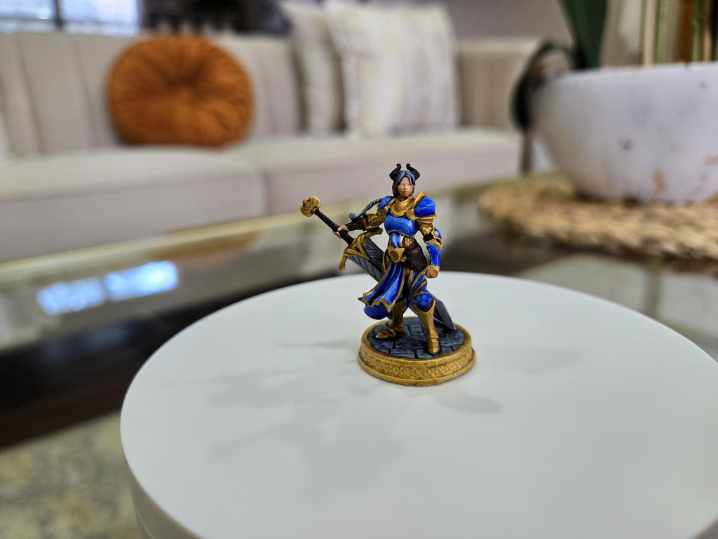 The Duskgate Champion D&D 5e Miniature with Character Sheet fantasy tabletop miniature