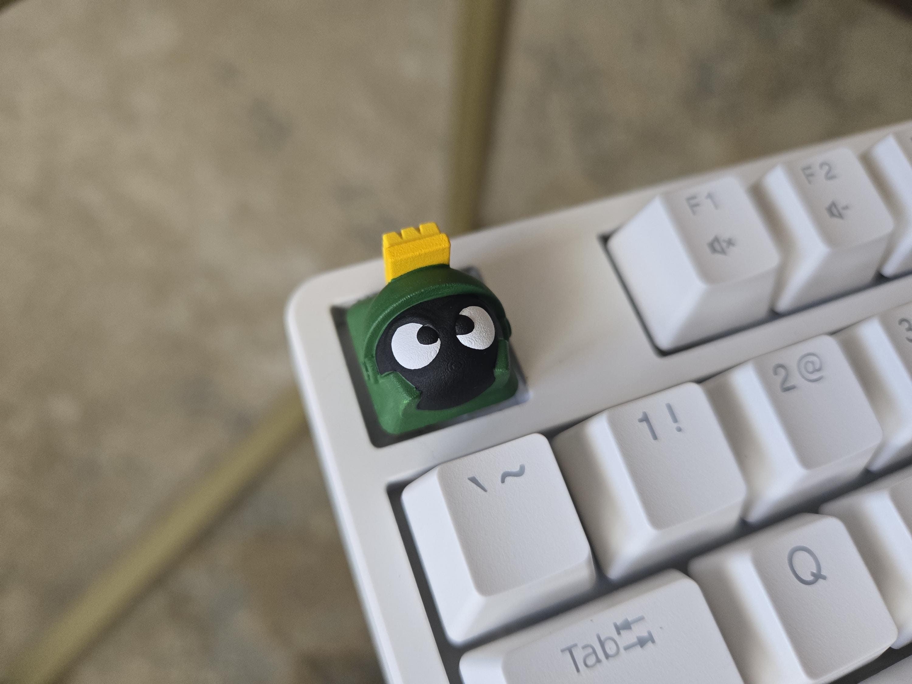 Hand-Painted Marvin the Martian Artisan Keycap for mechanical keyboard